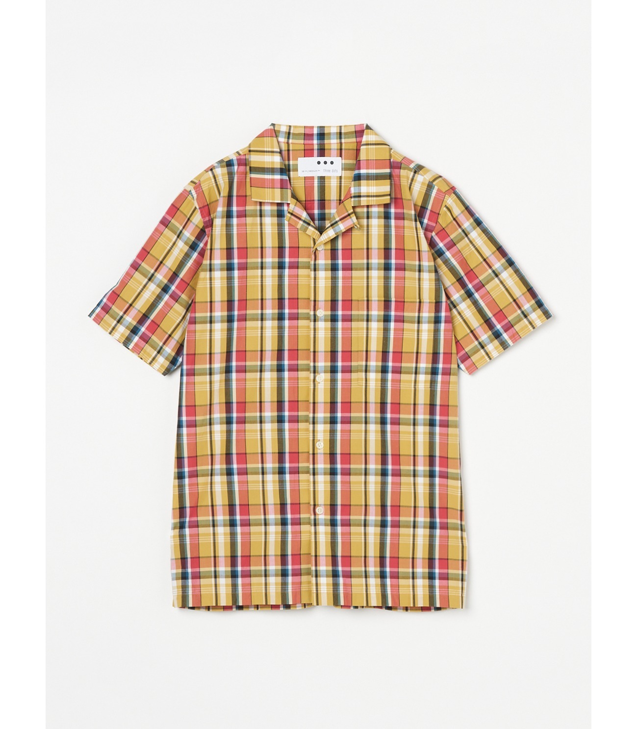 Men's 100/2premium madras shirts 詳細画像 yellow multi 1
