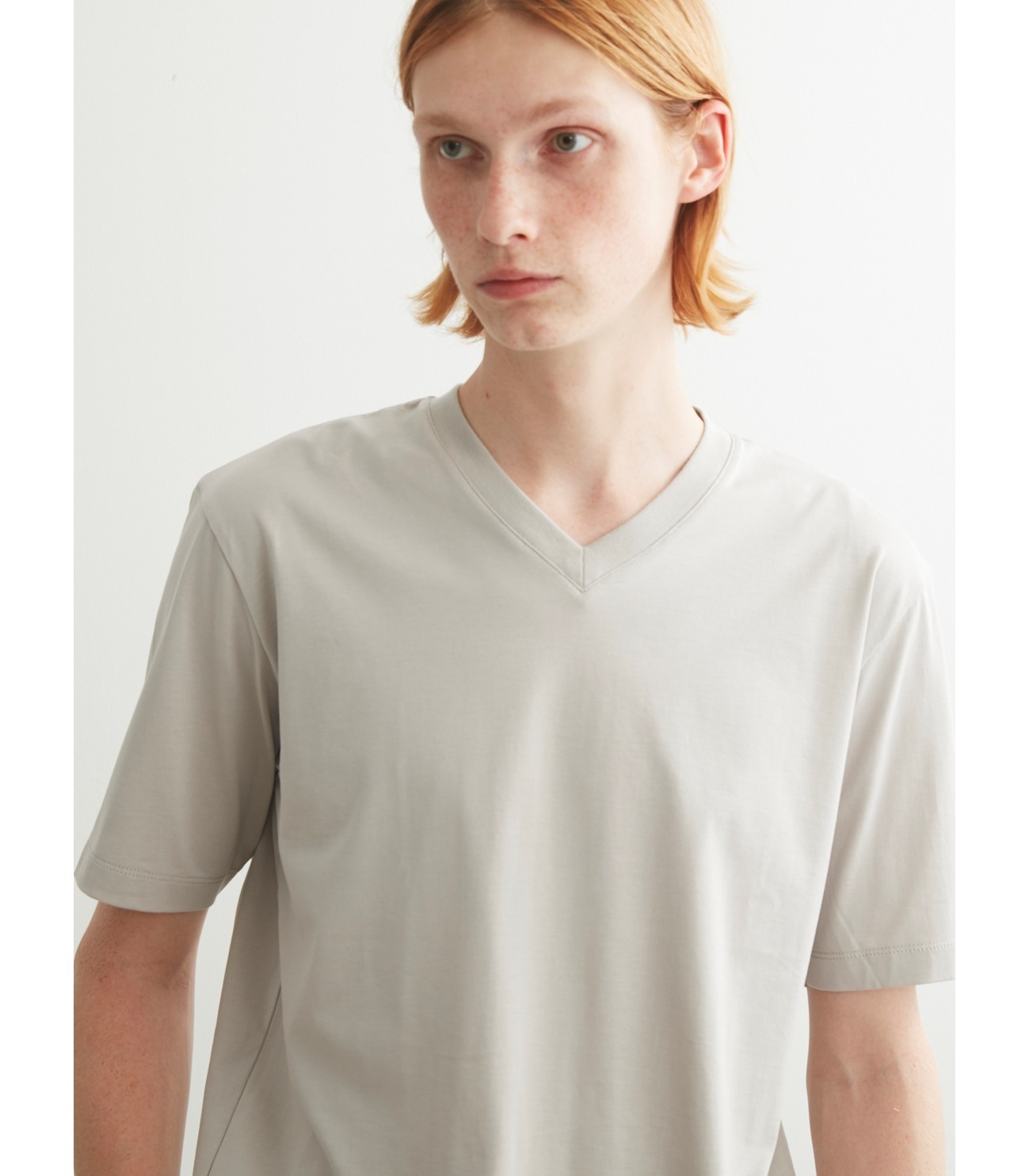 Men's premium suvin jersey v-neck 詳細画像 white 8