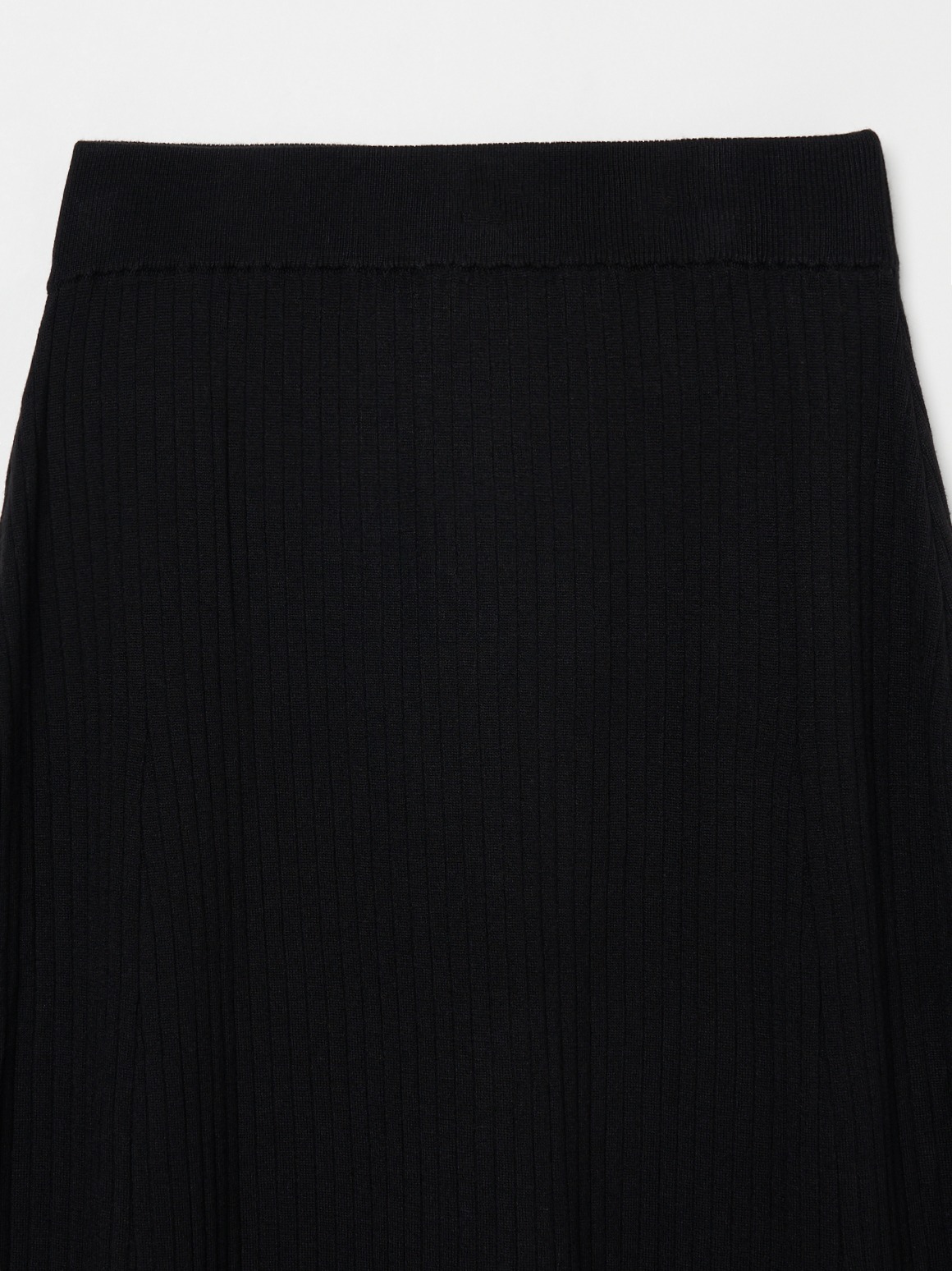 Moist rib A-line skirt 詳細画像 black 2