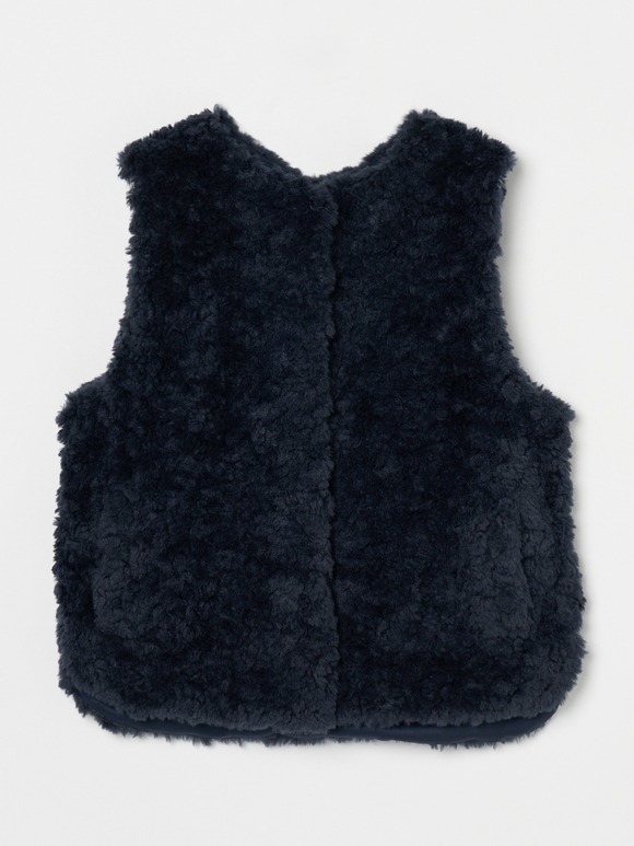 Upcycled eco fur outer vest