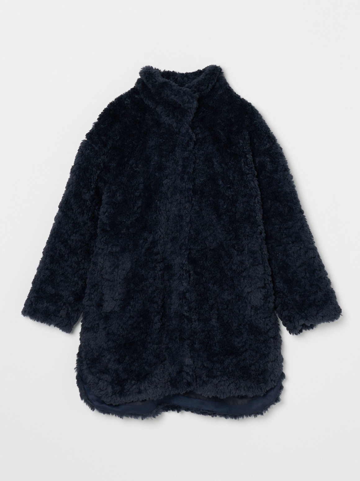 Upcycled eco fur middle coat｜スリードッツ オフィシャルオンライン 