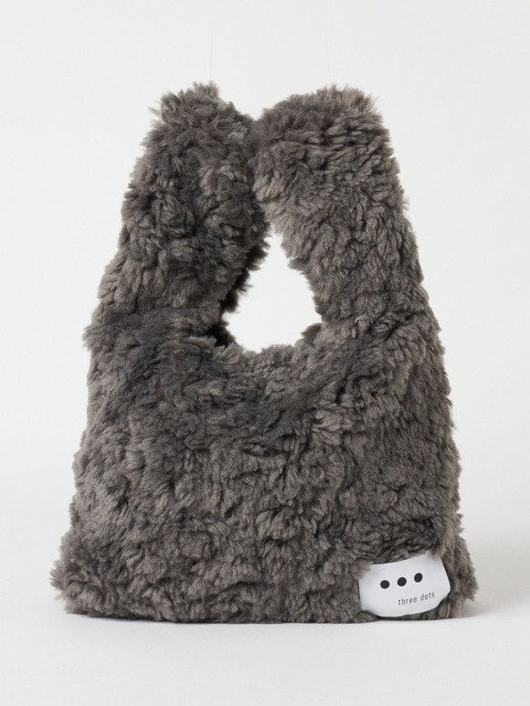 Upcycled eco fur market bag