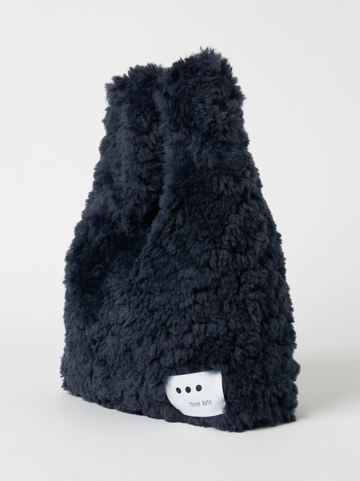 Upcycled eco fur tote bag
