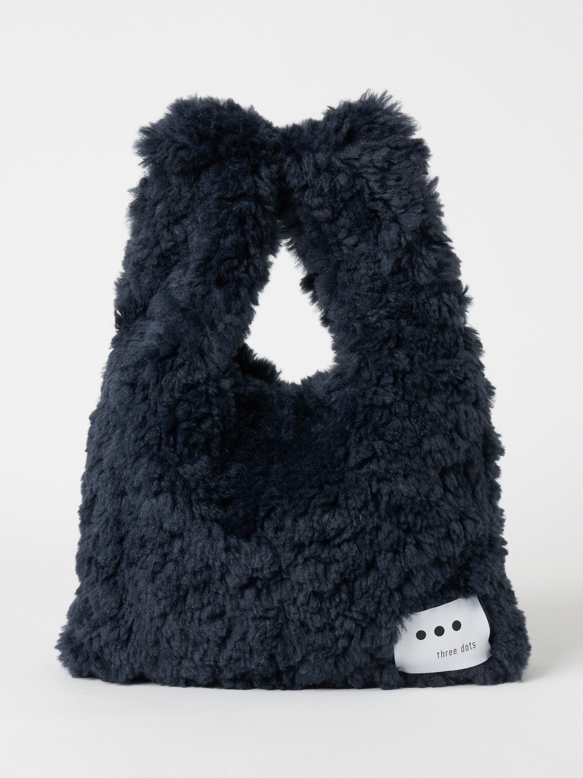 Upcycled eco fur market bag|スリードッツ オフィシャルオンライン