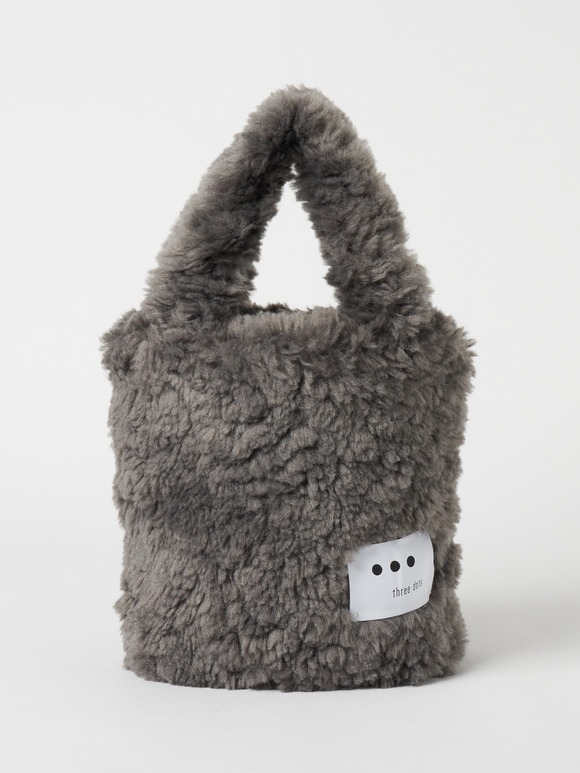 Upcycled eco fur tote bag
