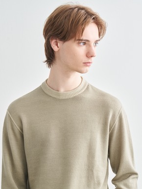 Unisex piecedyed sweater crewneck 詳細画像