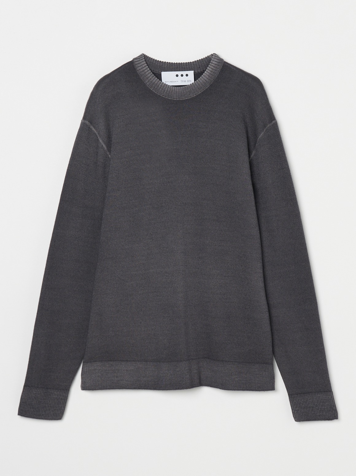Unisex piecedyed sweater crewneck 詳細画像 charcoal 1