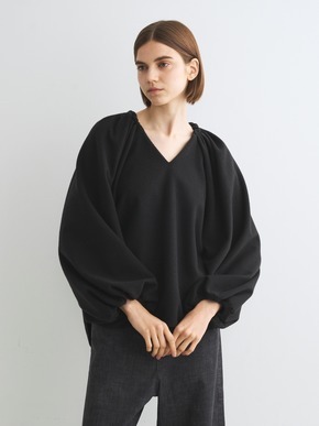 Hairly jersey draped top 詳細画像
