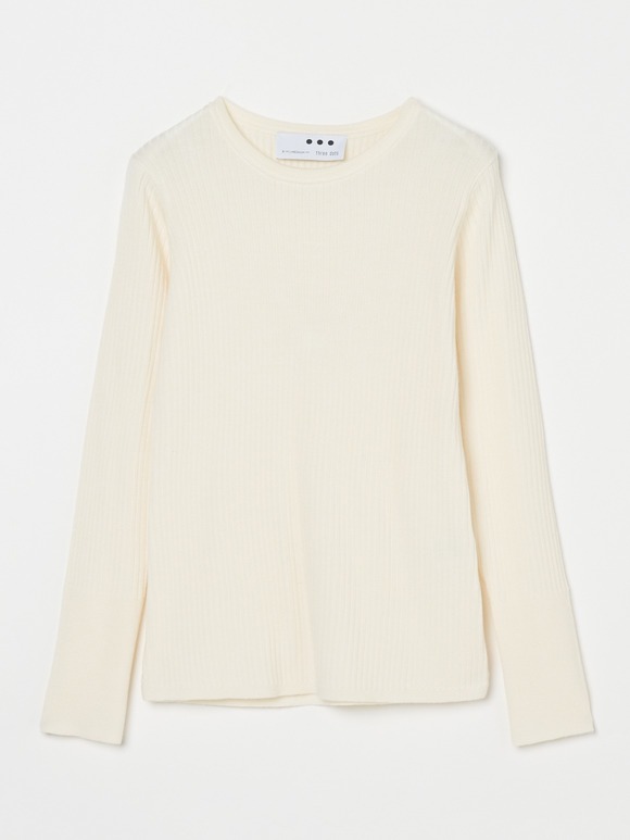Wool outfit rib tee knit
