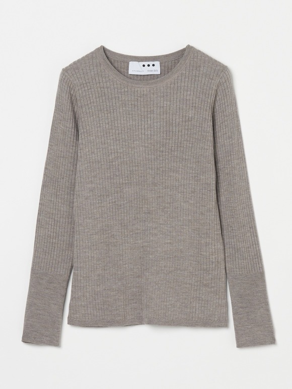 Wool outfit rib tee knit