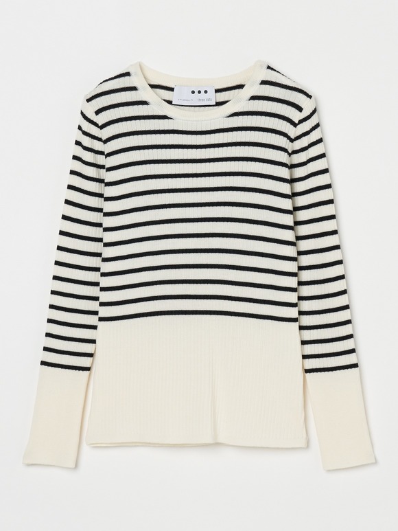 Wool outfit rib tee knit