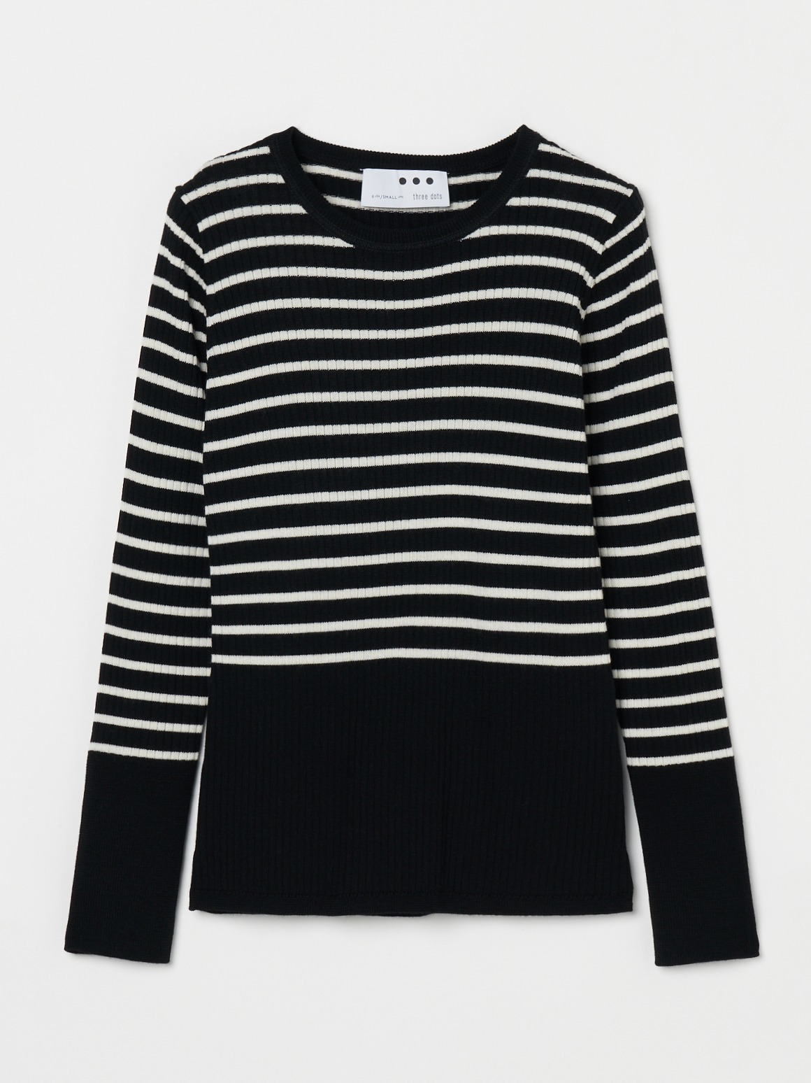 Wool outfit rib tee knit 詳細画像 black/off white 2