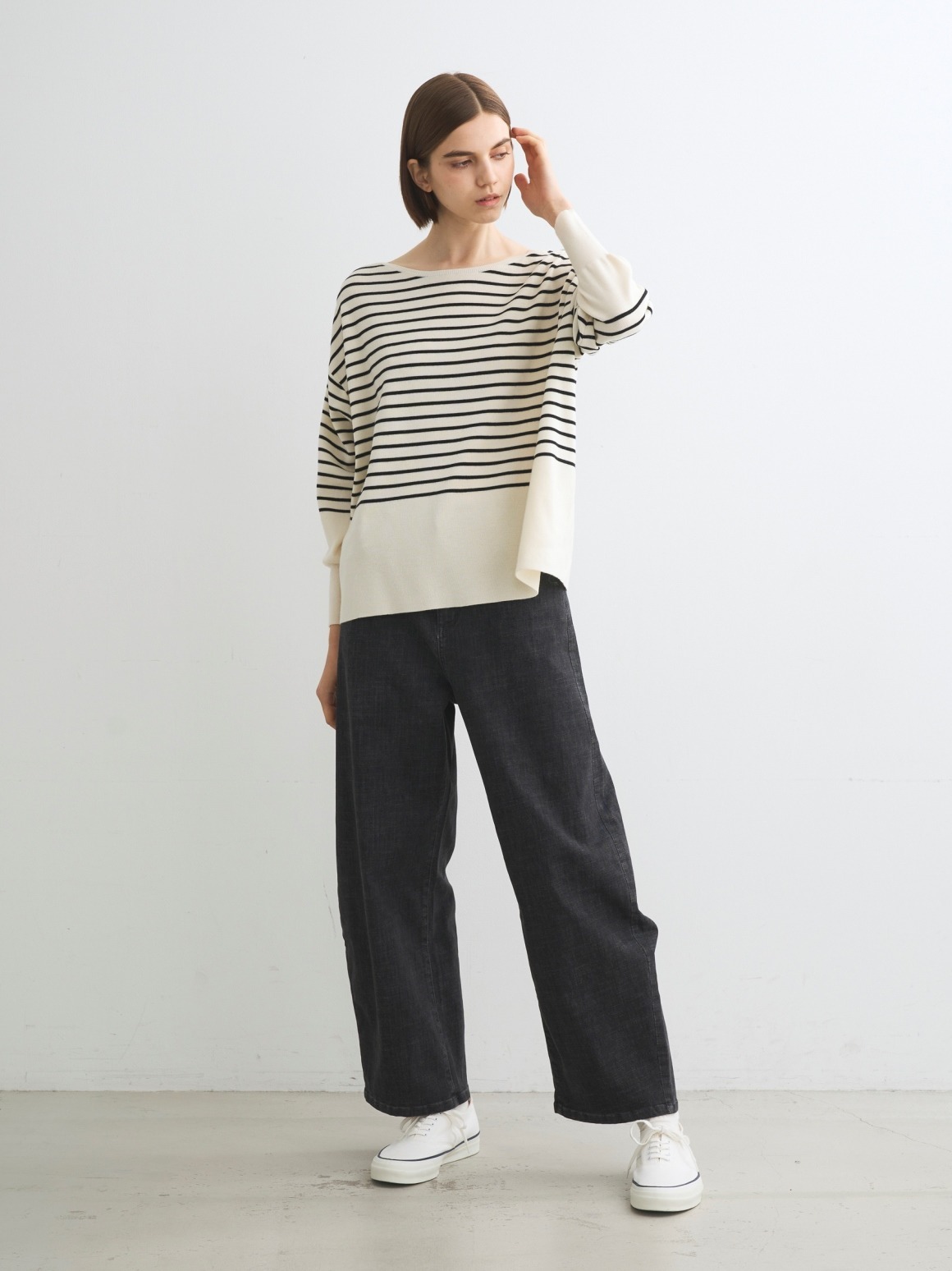 Wool outfit l/s boatneck 詳細画像 off white 11