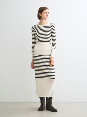 Wool outfit rib narrow skirt 詳細画像