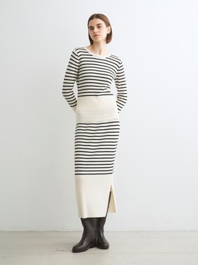 Wool outfit rib narrow skirt 詳細画像