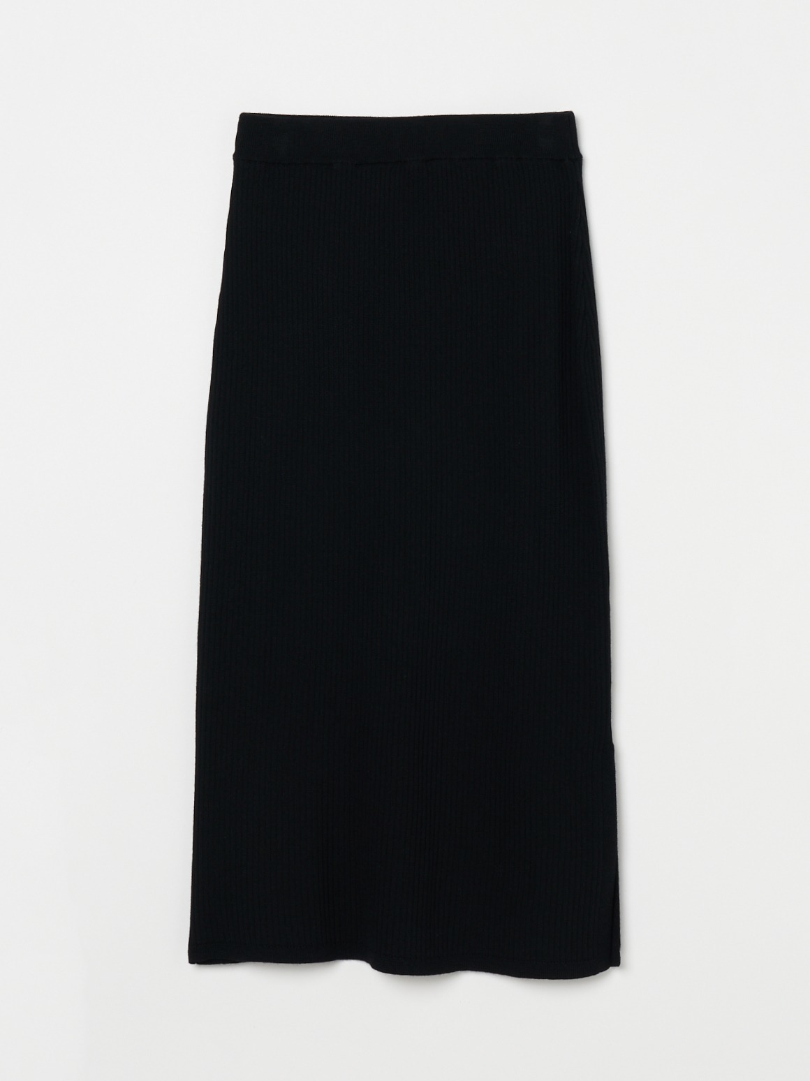 Wool outfit rib narrow skirt 詳細画像 black 2
