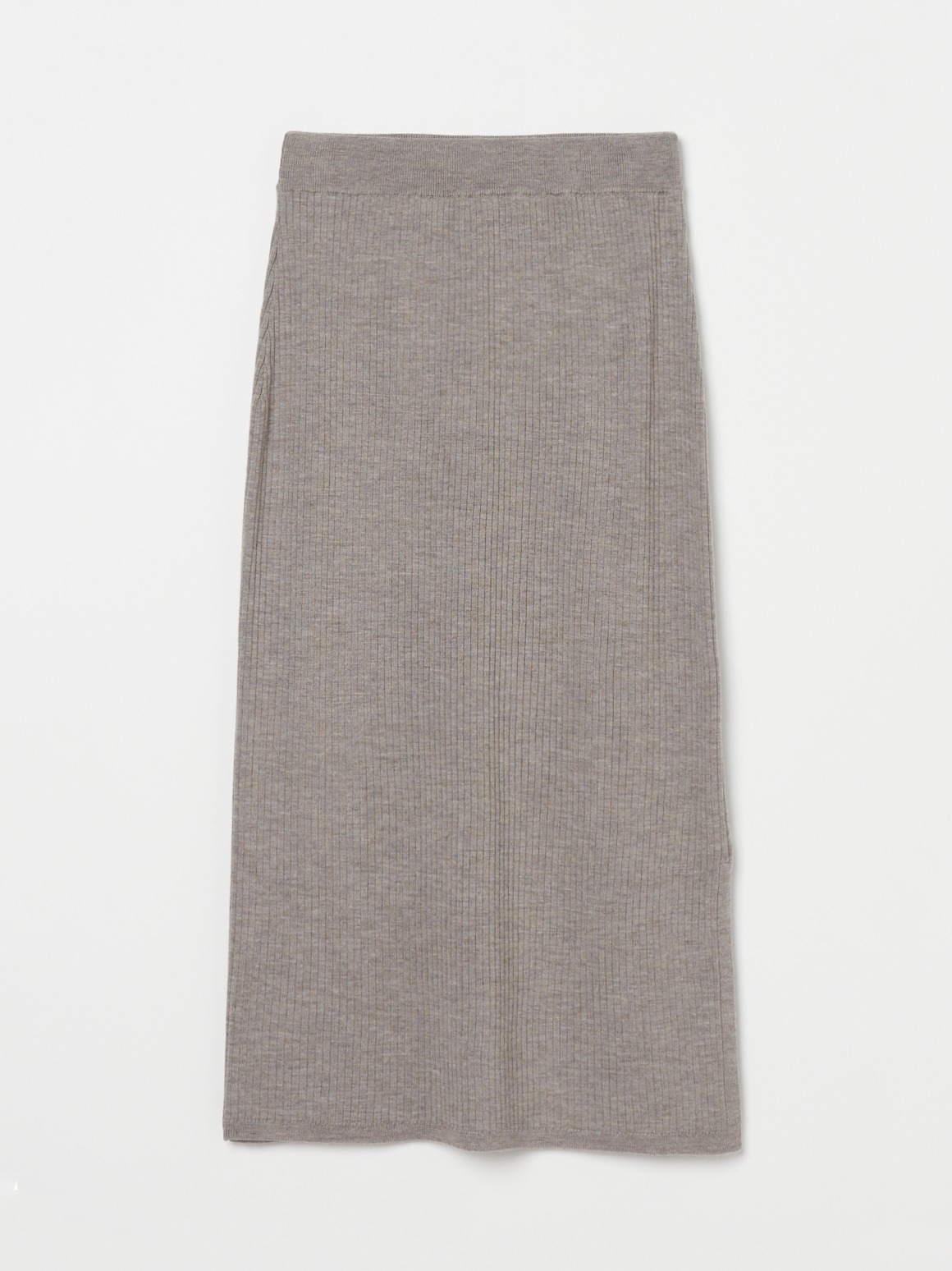 Wool outfit rib narrow skirt 詳細画像 heather grey 2
