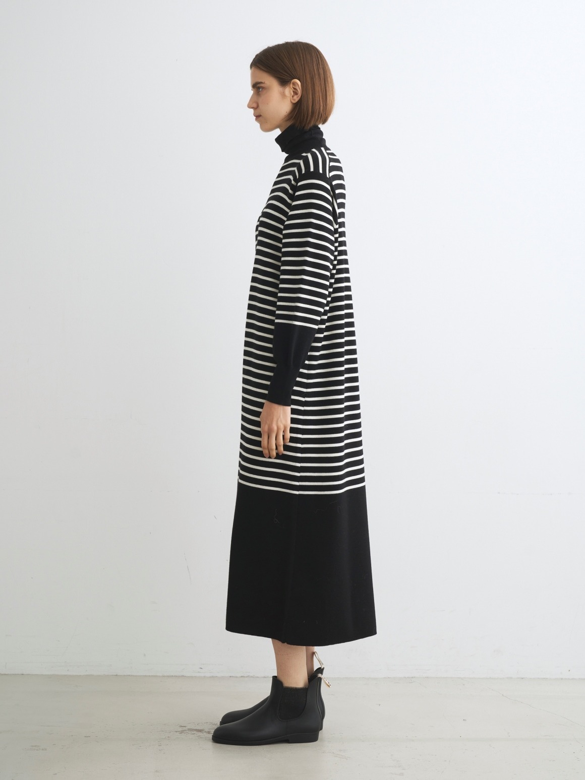 Wool outfit dress 詳細画像 black/off white 12
