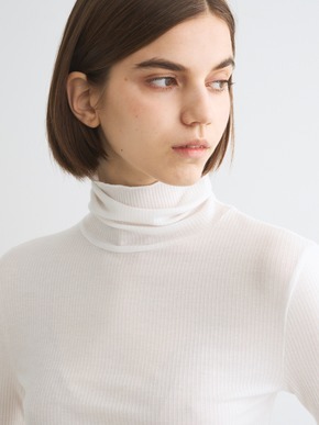 Silk cashmere tee turtle neck 詳細画像