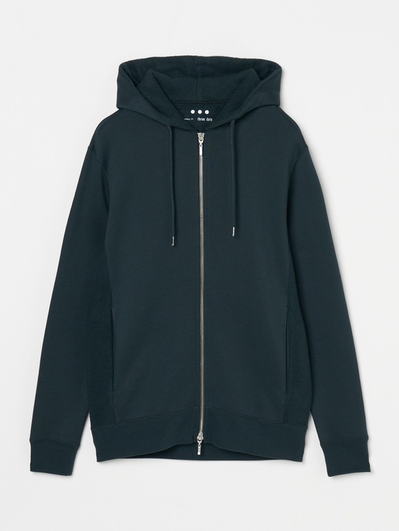 Men's cashmere touch zip hoody