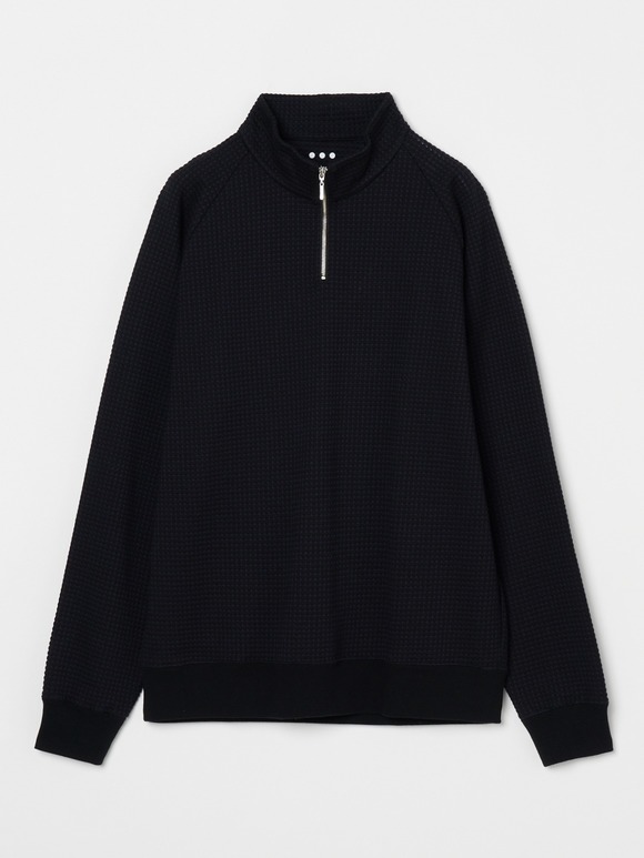 Men's waffle harf zip pull over