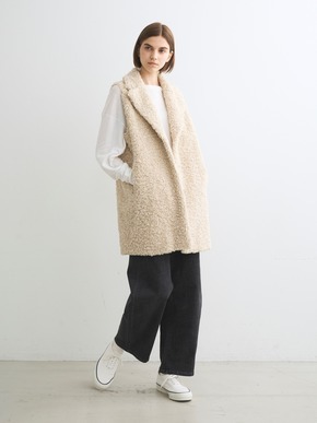 Poodle boa tailored vest 詳細画像