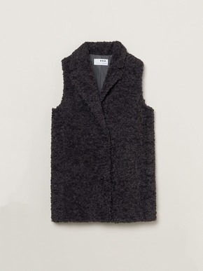 Poodle boa tailored vest 詳細画像