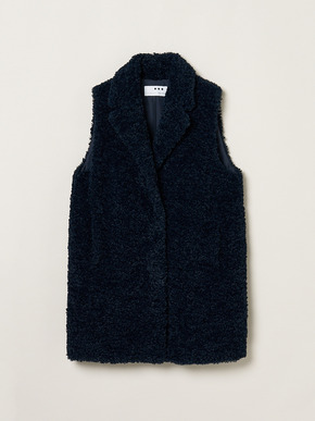 【Emma】Poodle boa tailored vest 詳細画像