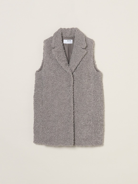 Poodle boa tailored vest