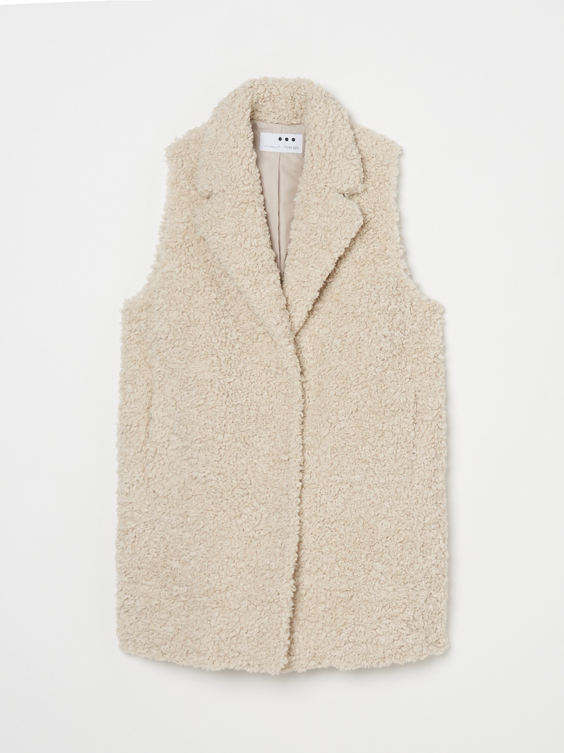 Poodle boa tailored vest