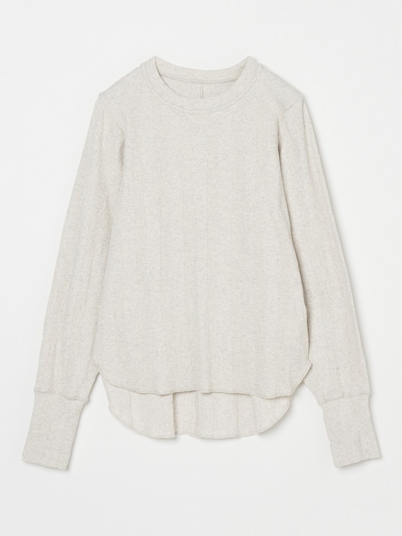 Random rib crew neck