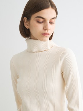 Random rib 2way l/s turtleneck 詳細画像