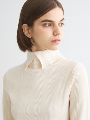 Random rib 2way l/s turtleneck 詳細画像