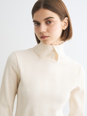 Random rib 2way l/s turtleneck 詳細画像