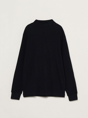 Men's souffle cotton mock neck 詳細画像