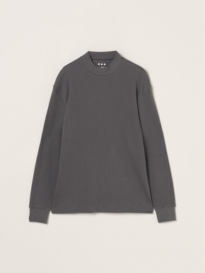 Men's souffle cotton mock neck 詳細画像
