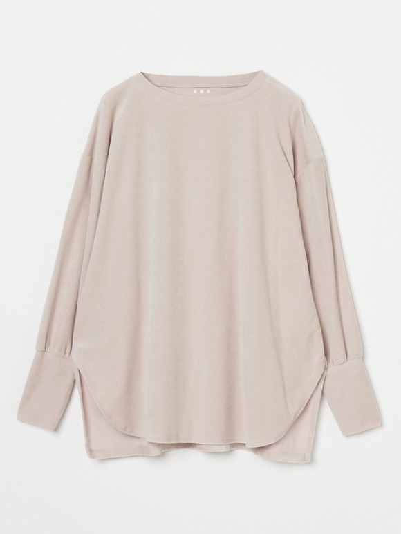 Compact velour loose top