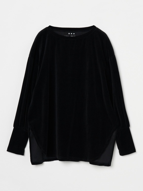 Compact velour loose top