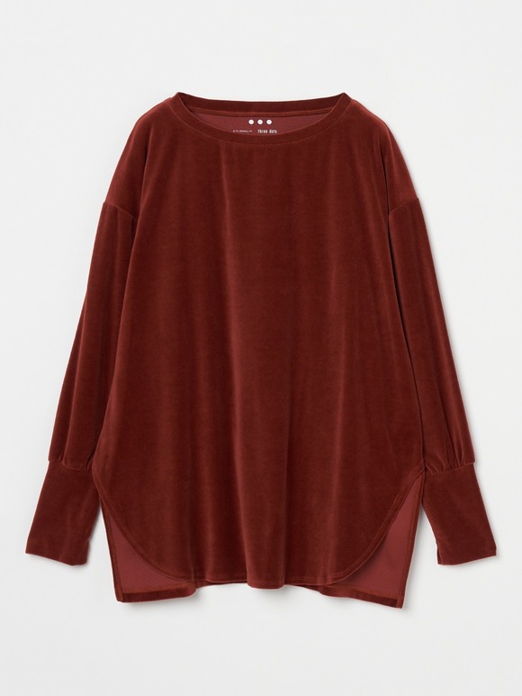 Compact velour loose top