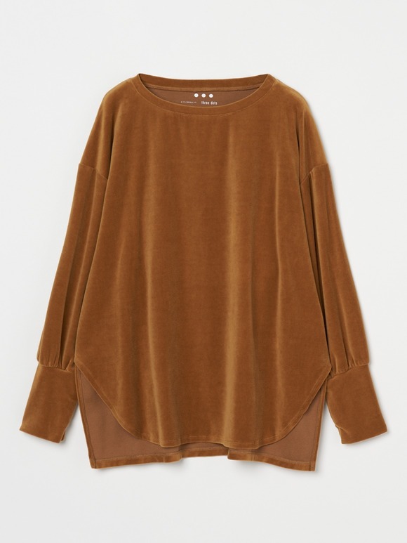 Compact velour loose top