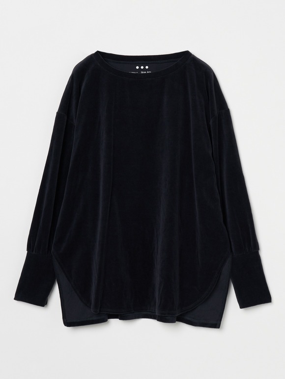 Compact velour loose top