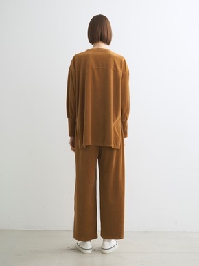 Compact velour pants 詳細画像