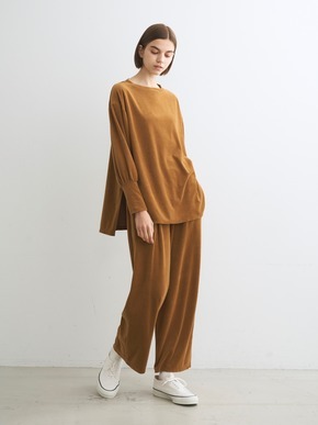Compact velour pants 詳細画像