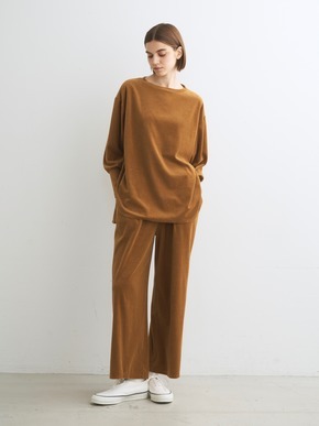 Compact velour pants 詳細画像