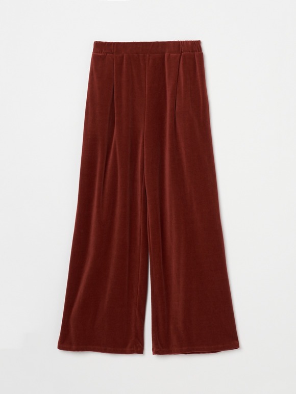 Compact velour pants