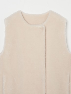 Wool boa vest 詳細画像