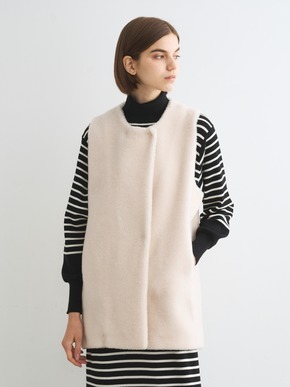 Wool boa vest 詳細画像
