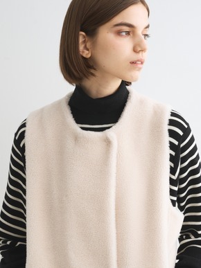 Wool boa vest 詳細画像