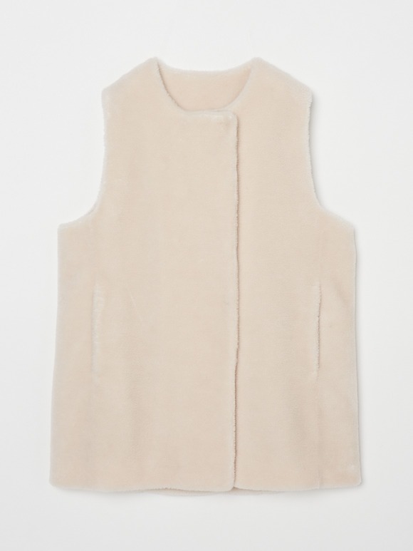 Wool boa vest