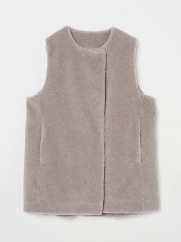 Wool boa vest